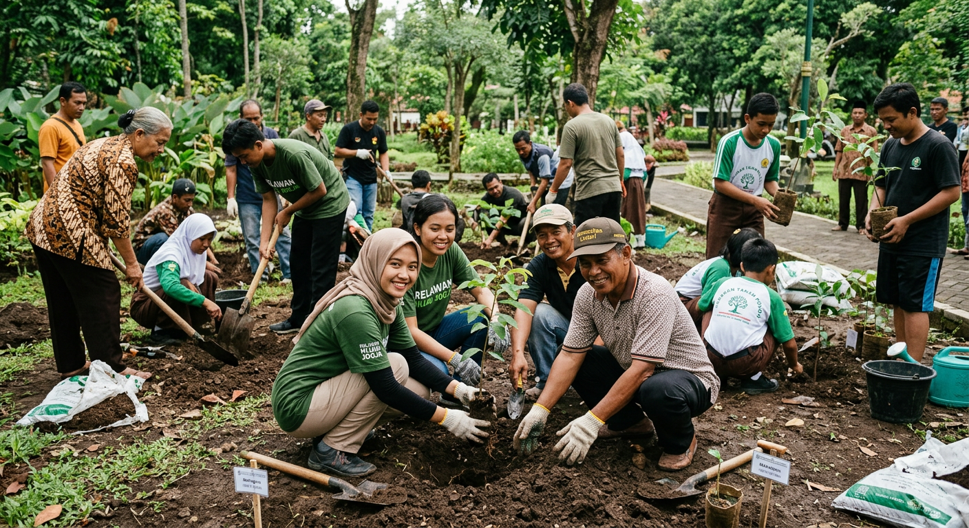 Penanaman Pohon Bersama Komunitas LIVESGP JAMBI Hijau