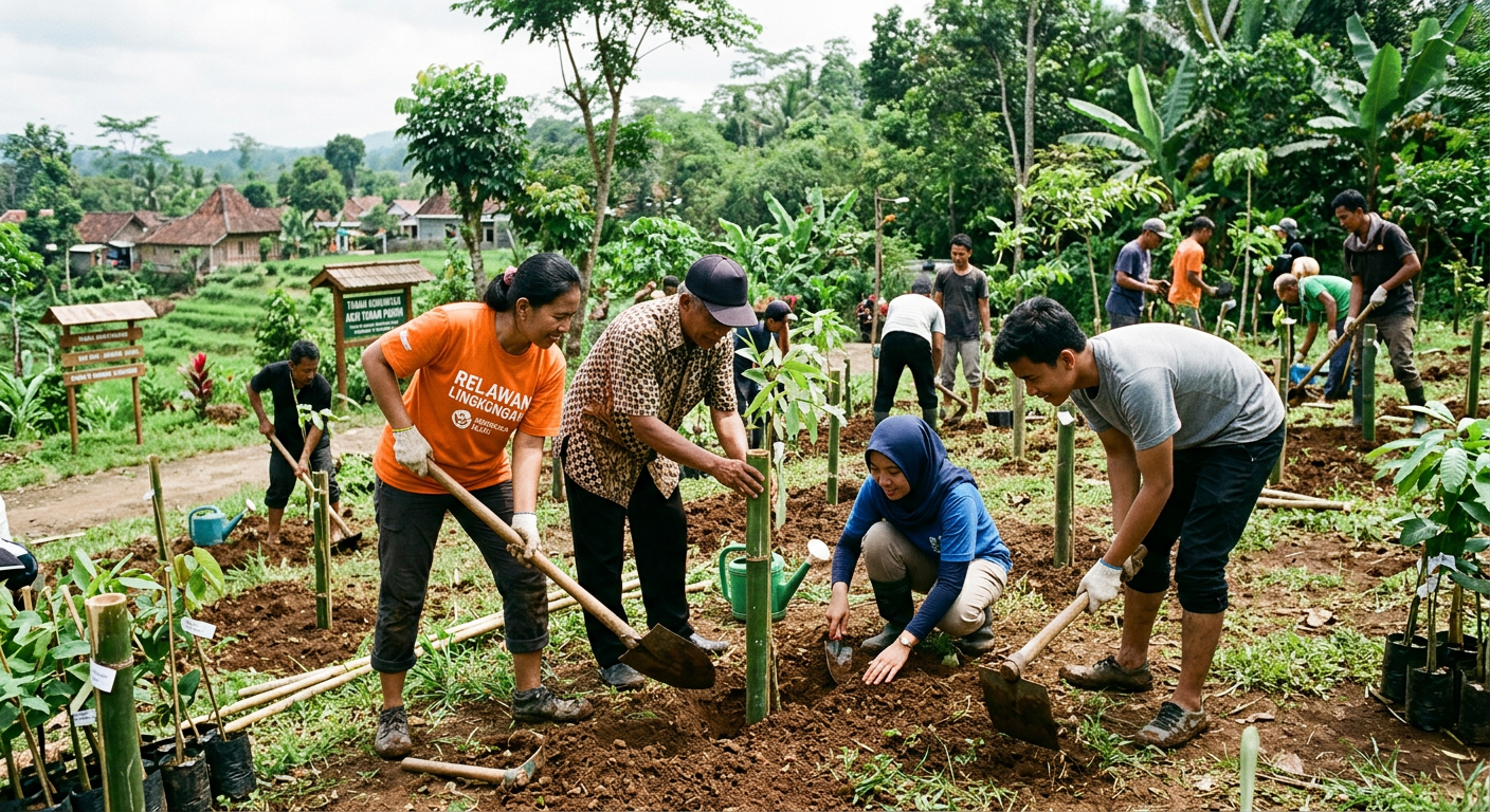LIVESGP JAMBI Hijau - Program lingkungan seperti gotong royong dan penanaman pohon.